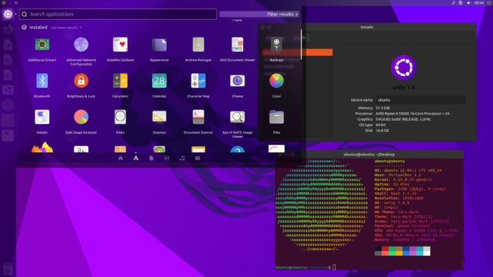 Ubuntu Unity 22.04 (imagem: divulgação/Ubuntu Unity)