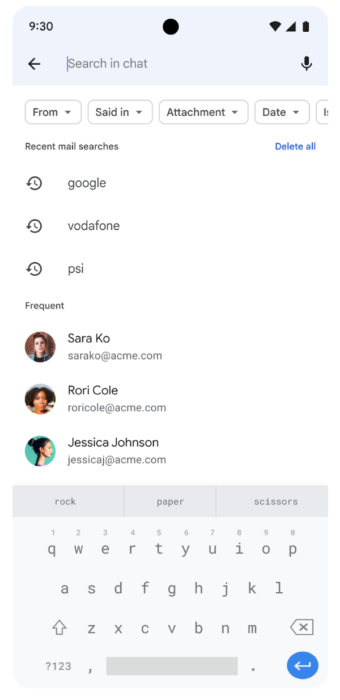 Gmail improves search for old emails and chats / Google / Outreach