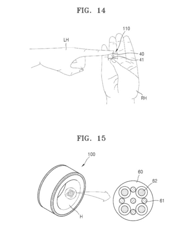Patente de anel inteligente da Samsung (Imagem: Reprodução/Naver)