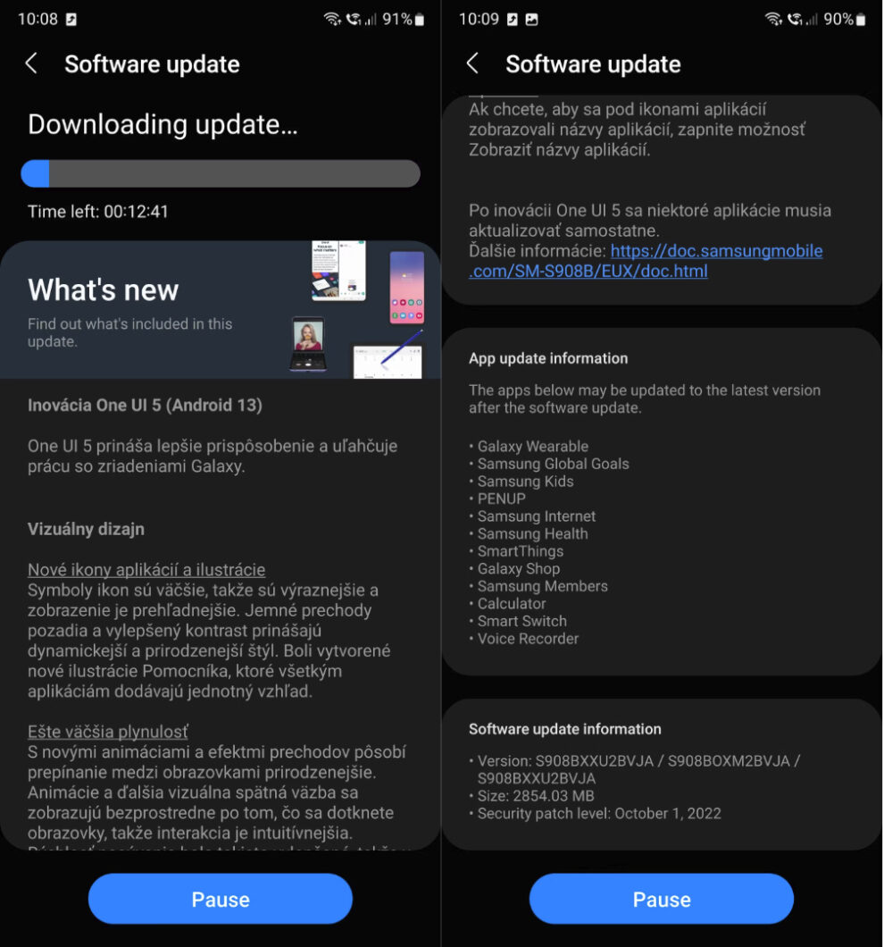 One UI 5 é liberada para a linha Galaxy S22 (Imagem: Reprodução/XDA-Developers)