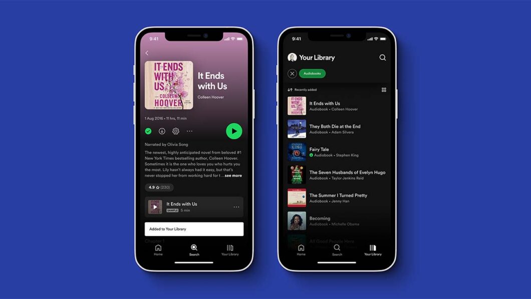Função de audiolivros chegou ao Spotify no fim de setembro (Imagem: Divulgação/Spotify)