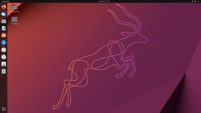 Ubuntu 22.10 "Kinetic Kudu (imagem: Everton Favretto/Tecnoblog)