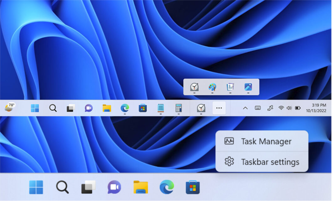 Windows 11 recebe melhorias na barra de tarefas (Imagem: Divulgação/Microsoft)