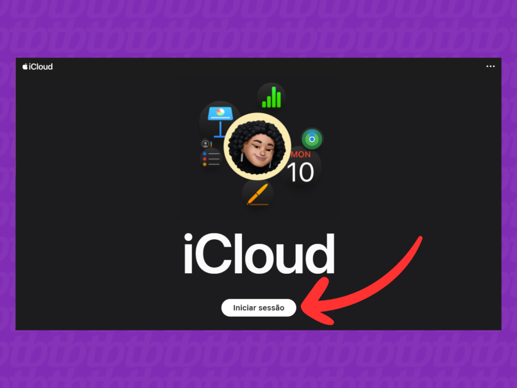 Acessando o site iCloud
