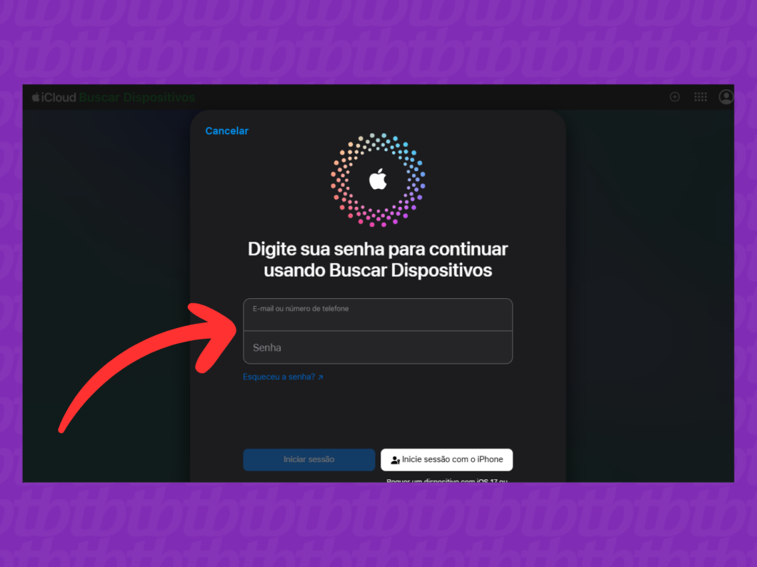 Realizando a segunda autenticação no iCloud