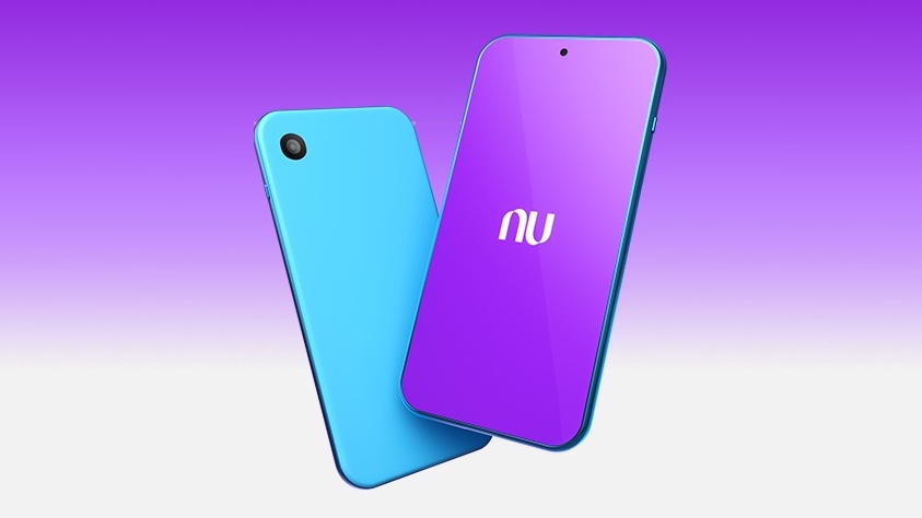 Ilustração do Nubank na tela de celular