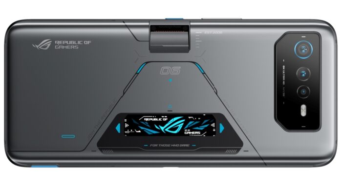 O visor traseiro do ROG Phone 6D Ultimate (imagem: divulgação/Asus)