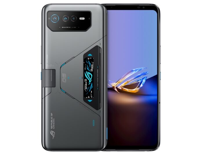 The ROG Phone 6D Ultimate's rear display (image: publicity/Asus)