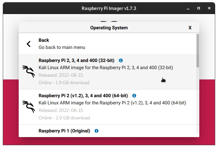 Também está mais fácil instalar ou atualizar o Kali no Raspberry Pi (imagem: divulgação/Offensive Security)