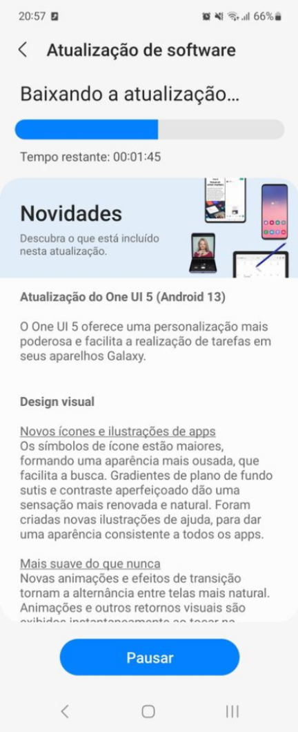 Galaxy Z Flip 3 é atualizado para o Android 13 (Imagem: Reprodução/Samsung Members)