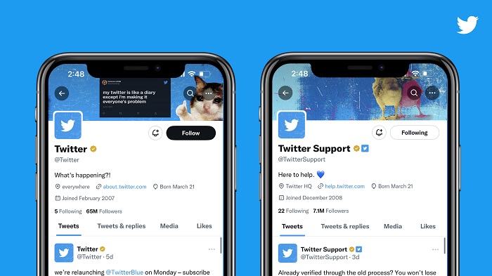 Twitter Blue também vai permitir que empresas identifiquem funcionários com um selo personalizado / Divulgação / Twitter