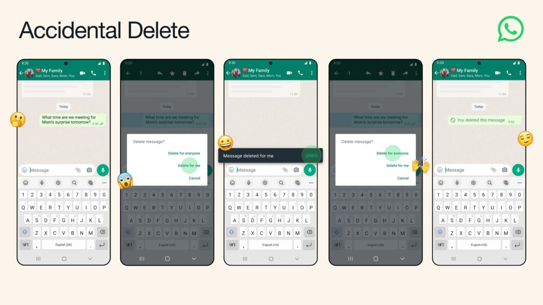 WhatsApp recebe botão para reverter a exclusão de mensagens (Imagem: Divulgação)