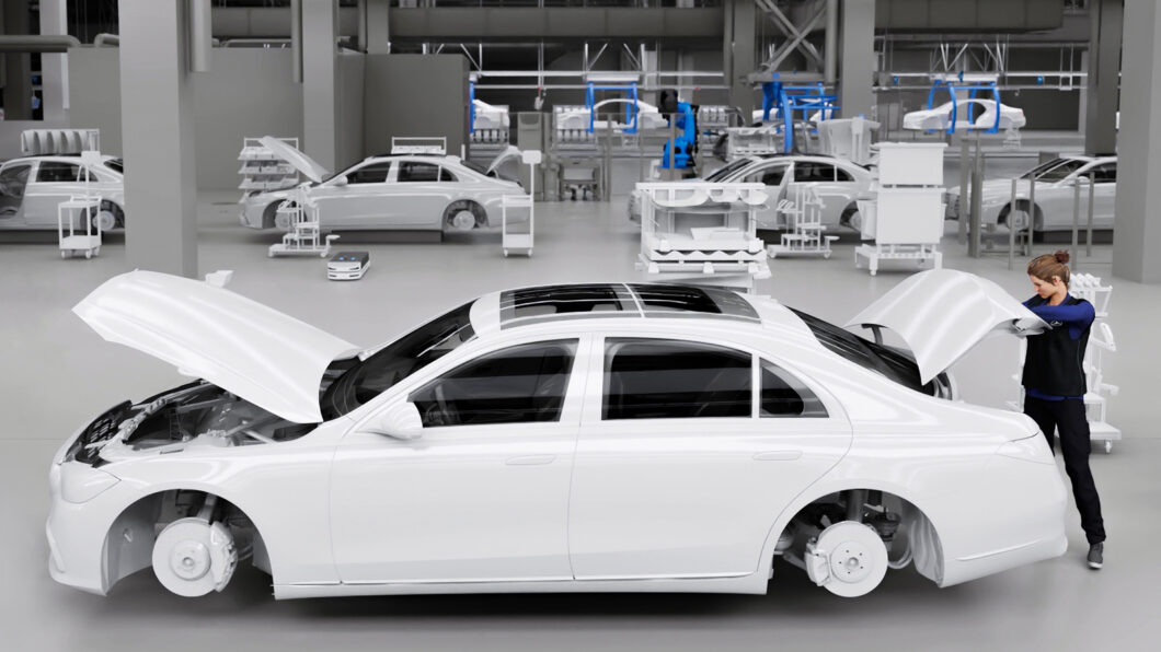 Mercedes-Benz testa layouts das fábricas pelo Nvidia Omniverse (Imagem: Divulgação/Nvidia)