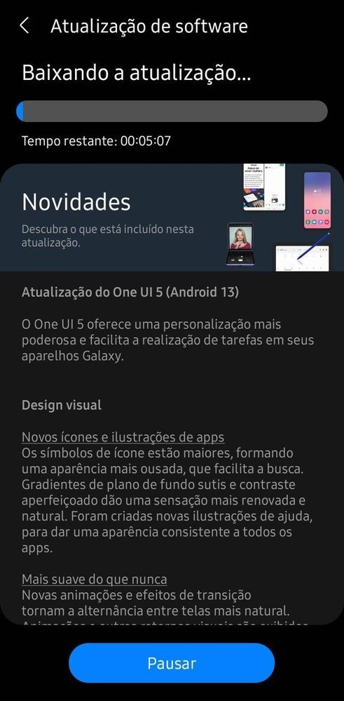 Galaxy M12 é atualizado para o Android 13 (Imagem: Reprodução/Samsung Members)