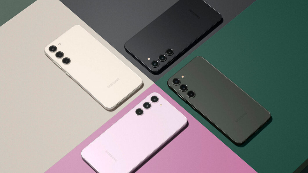 Galaxy S23 e S23+ estão disponíveis em quatro opções de cores (Imagem: Divulgação/Samsung)