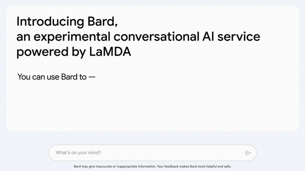 GIF shows Bard, Google's chatbot, in action (Image: Disclosure/Google)