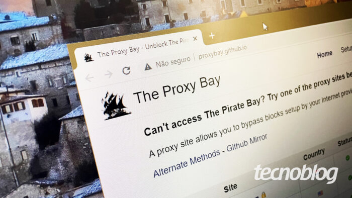 The Proxy Bay (imagem: Emerson Alecrim/Tecnoblog)