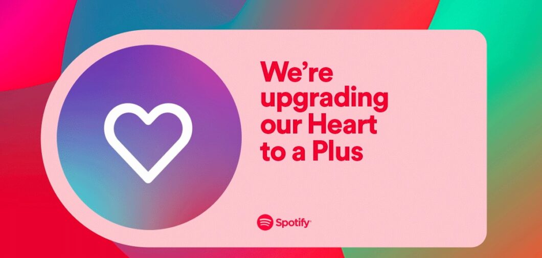 Botão de curtir do Spotify dará lugar ao "plus" (Imagem: Reprodução/Spotify)