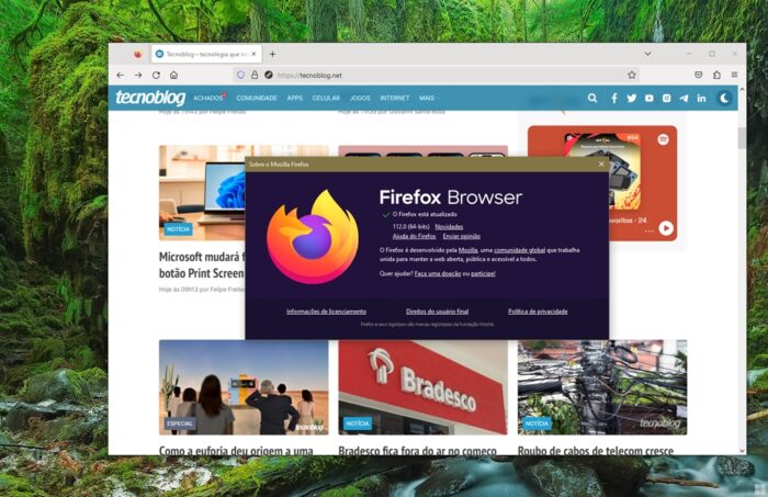 Firefox no Windows 10 (imagem: Emerson Alecrim/Tecnoblog)