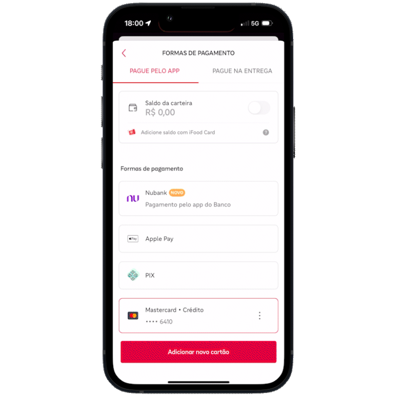 Nubank aparecerá como opção de pagamento no iFood