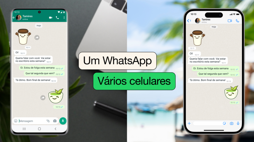 Você poderá usar um único número de telefone em até quatro <a href='https://meuspy.com/tag/Espione-celulares'>celulares</a> (Imagem: Divulgação/WhatsApp)