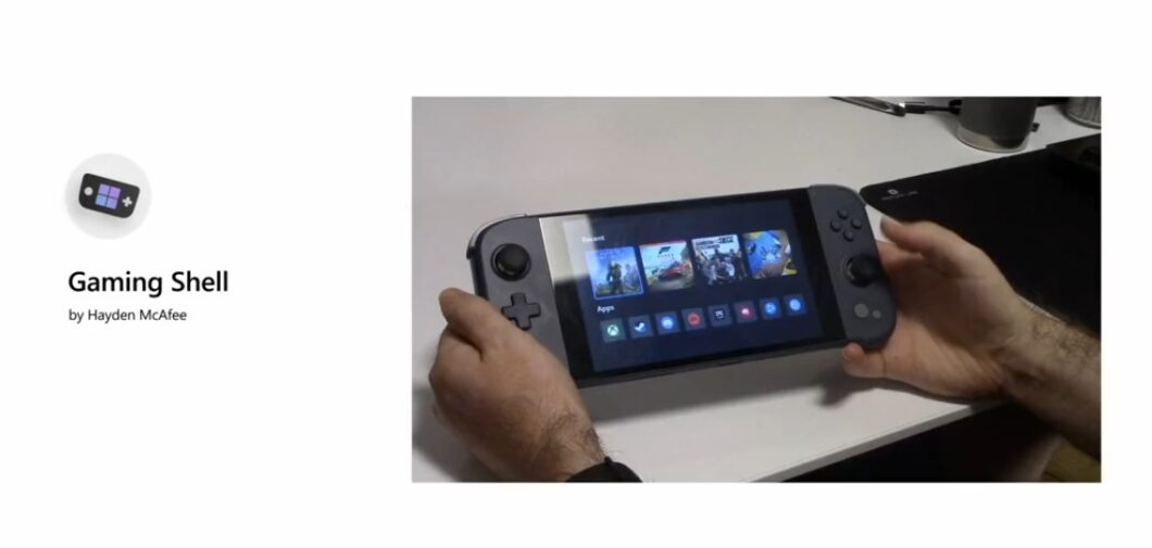 Video leaked on Twitter shows prototype with Windows for portable consoles (Image: Reproduction / Twitter)