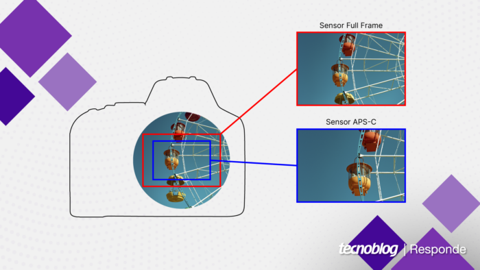 Sensor full frame versus APS-C (imagem: Vitor Pádua/Tecnoblog)