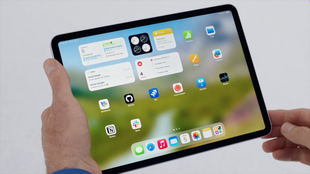 iPadOS 17 - WWDC 23 (Imagem: Divulgação/Apple)