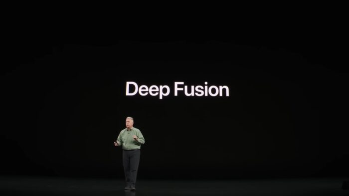 Anúncio do Deep Fusion no lançamento do iPhone 11, em setembro de 2022 (imagem: reprodução/Apple)