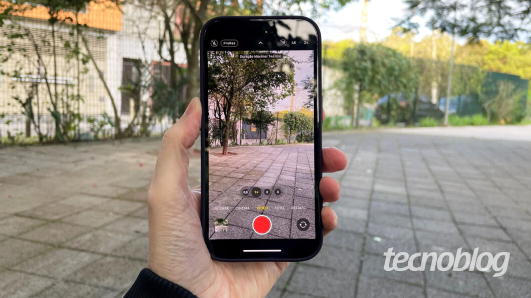 ProRes no app de câmera do iPhone 14 Pro (imagem: Emerson Alecrim/Tecnoblog)