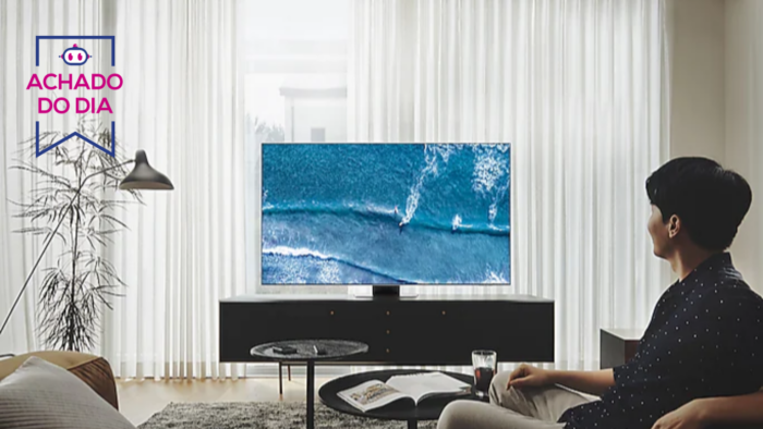 TV <a href='https://meuspy.com/tag/Samsung-espiao'>Samsung</a> QN85B (Imagem: Divulgação/Samsung)