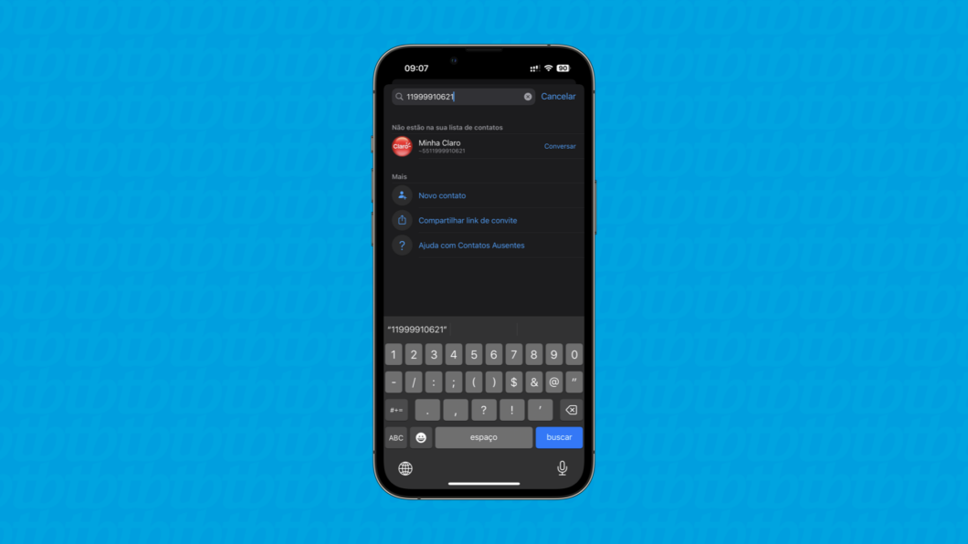 Recurso de abrir conversa sem salvar contato possui as mesmas etapas para ser usado no Android ou iOS (Imagem: Lucas Braga/Tecnoblog)