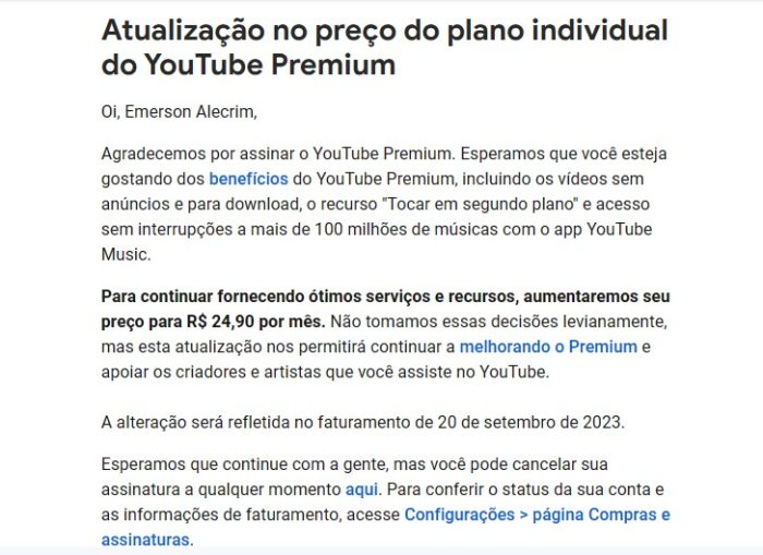 YouTube Premium anuncia aumento no valor das suas assinaturas • Tecnoblog