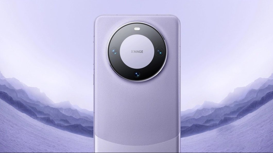 Smartphone Huawei Mate 60 Pro na cor lilás