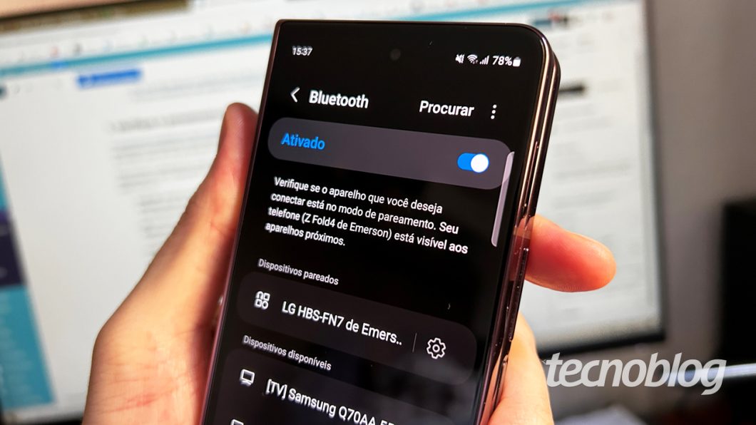 Pareamento Bluetooth no Android (imagem: Emerson Alecrim/Tecnoblog)