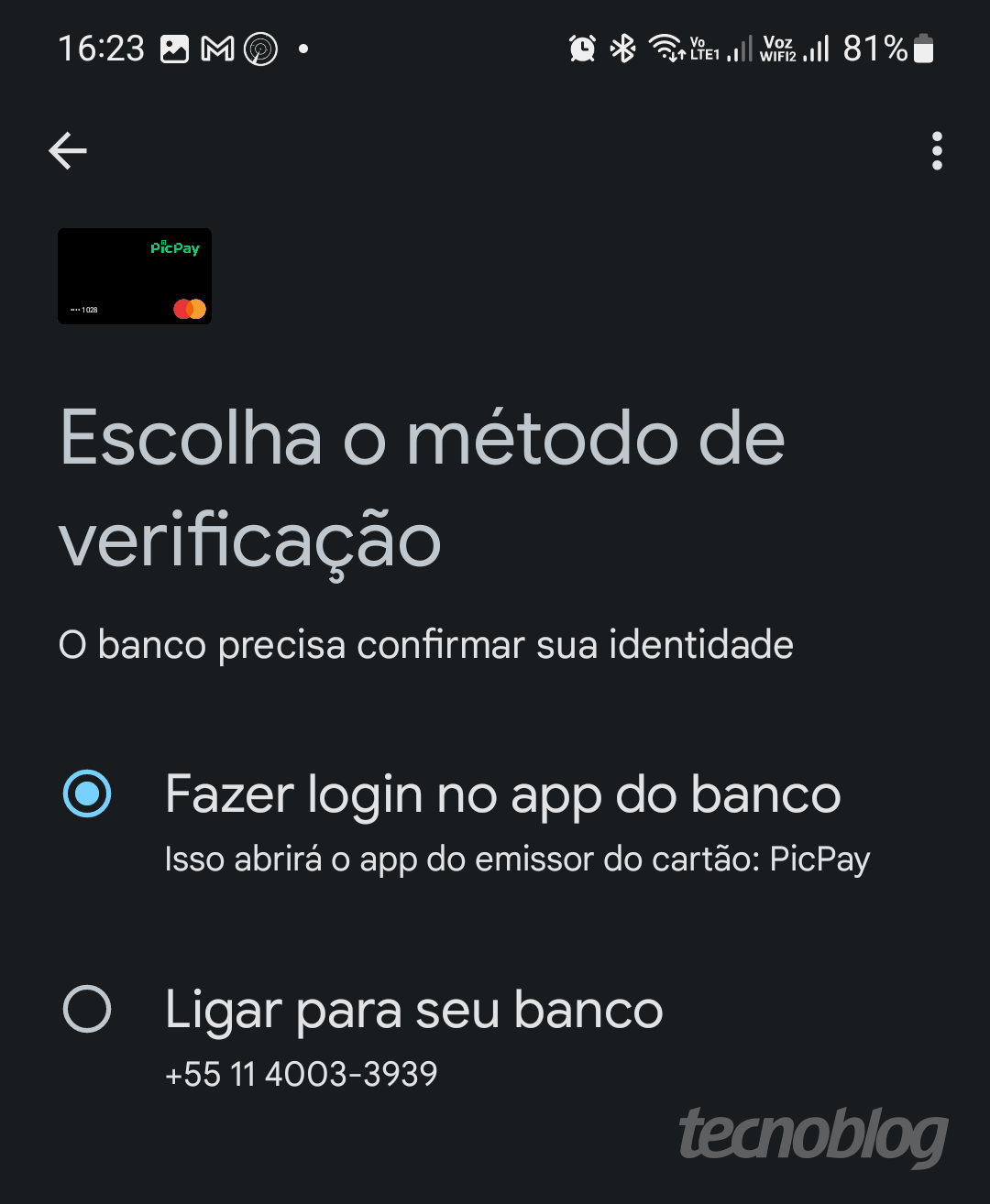 PicPay no Google Pay