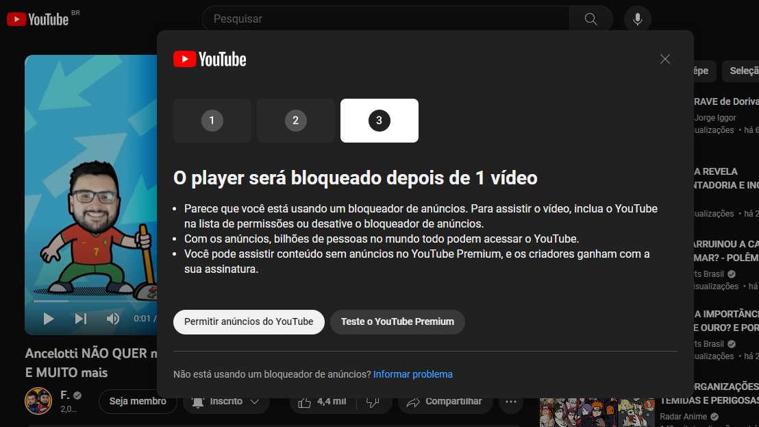 YouTube bloqueia adblock e revolta usuários veja resposta oficial