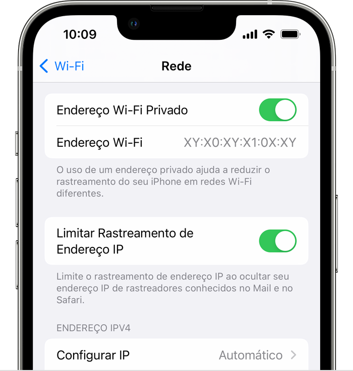 Recurso Endereço Wi-Fi Privado foi criado para impedir o acesso ao endereço MAC original (Imagem: Divulgação/Apple)