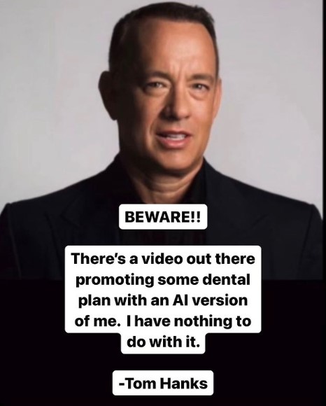 Tom Hanks divulgou captura de tela de propaganda (Imagem: Reprodução/Instagram)