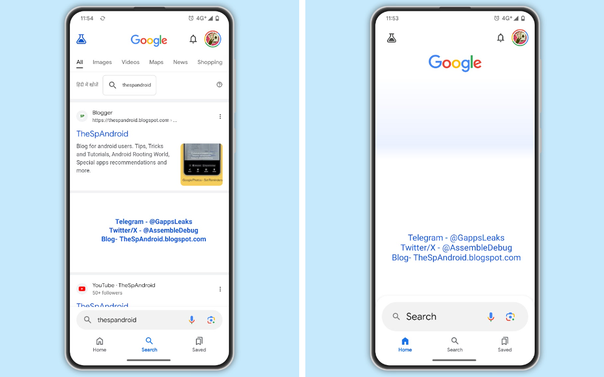 Mudança no design do app do Google coloca barra de pesquisa na parte inferior da tela do celular