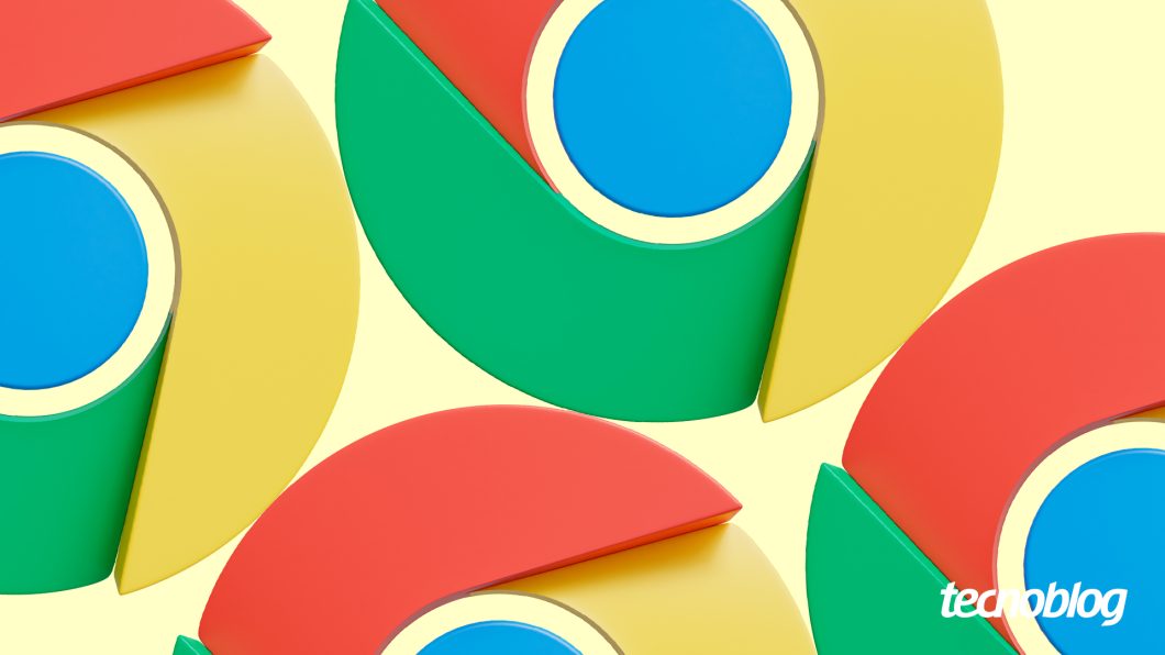Ilustração com a marca do Google Chrome