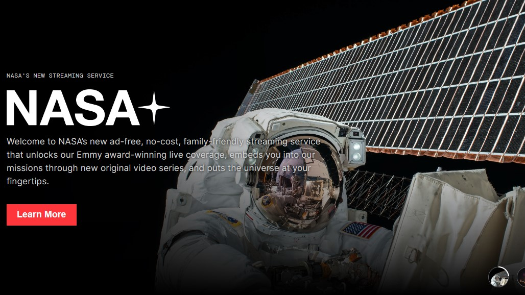 NASA+ é a plataforma de streaming gratuita da NASA (Imagem: Reprodução/Tecnoblog)