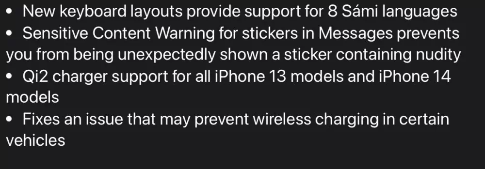 Changelog do iOS 17.2 revela o suporte para carregamento sem fio Qi2 para todas as variantes do iPhone 13 e iPhone 14