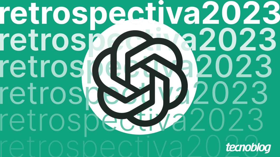 Logo do ChatGPT com o termo "retrospectiva2023"