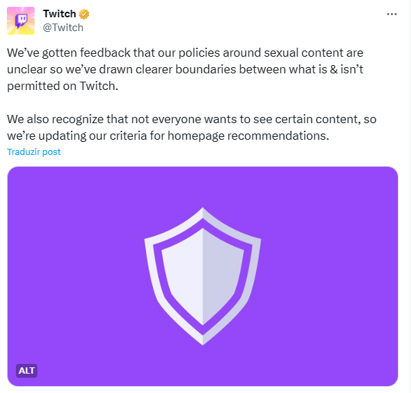 Twitch atualiza Políticas de Nudez e Conteúdo Sexual: O que muda