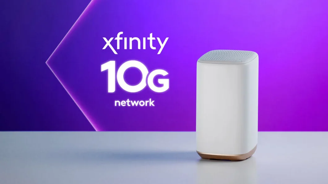 Propaganda de internet com a marca Xfinity 10G Network