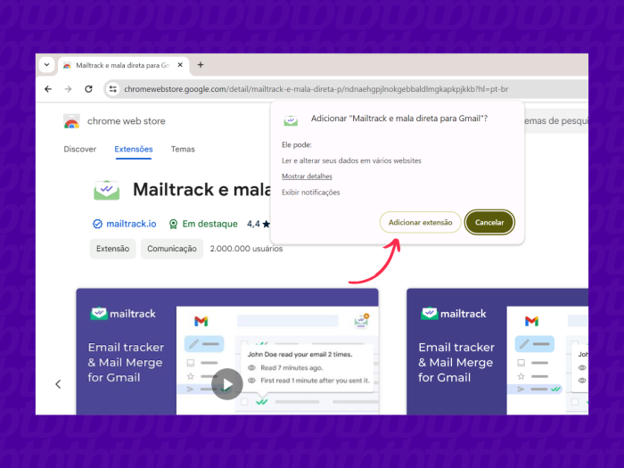 Instale a extensão do Mailsuite /Mailtrack no Google Chrome (imagem: Emerson Alecrim/Tecnoblog)