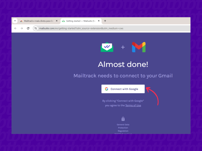 Conecte a sua conta do Gmail ao Mailsuite / Mailtrack (imagem: Emerson Alecrim/Tecnoblog)