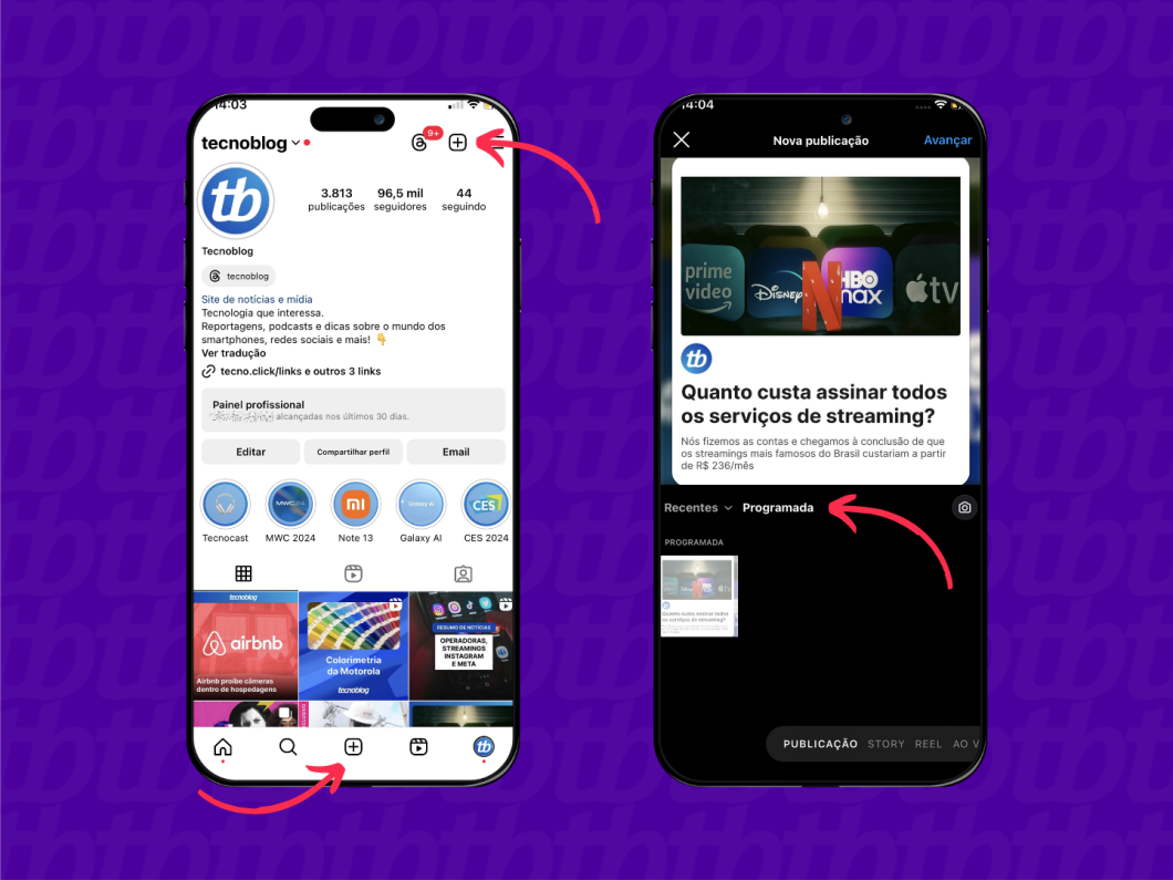 Como programar uma postagem no Instagram? Saiba agendar posts no feed ...