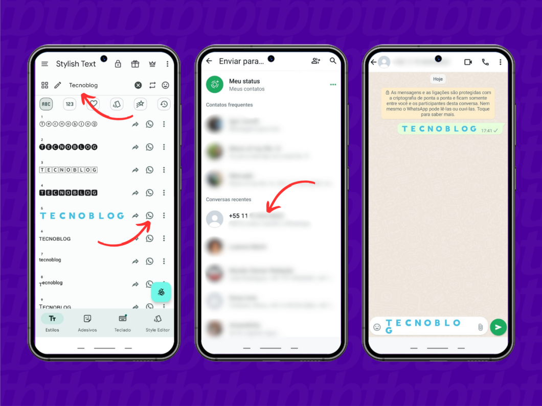 Criando textos coloridos para o WhatsApp com o Stylish Text